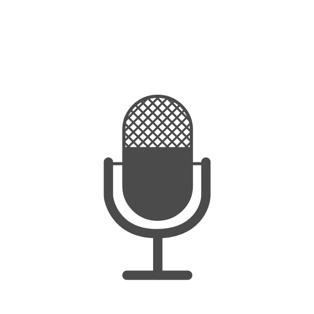 Animiertes Mikrofon-Icon für Podcaster